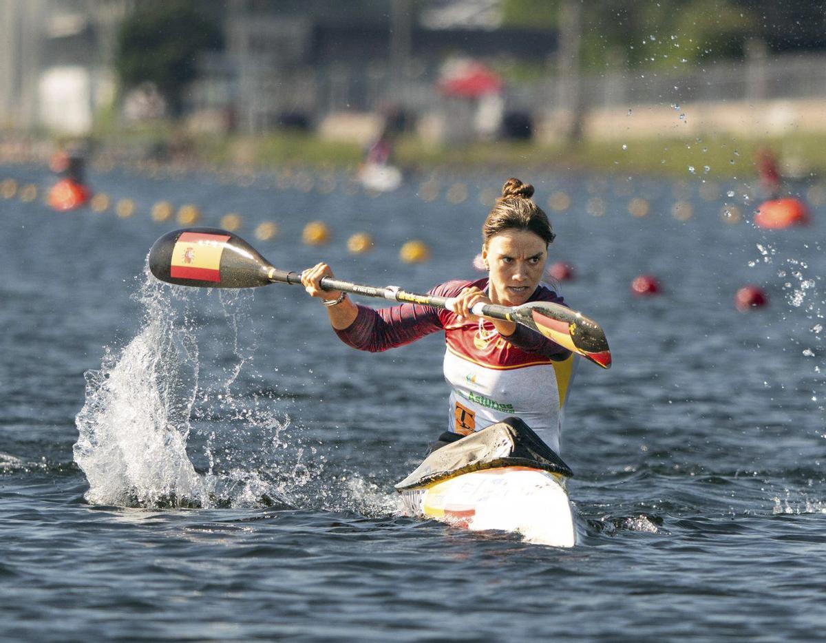 Sara Ouzande, durante su participación en el K1 en la pasada Copa del Mundo de Montreal.