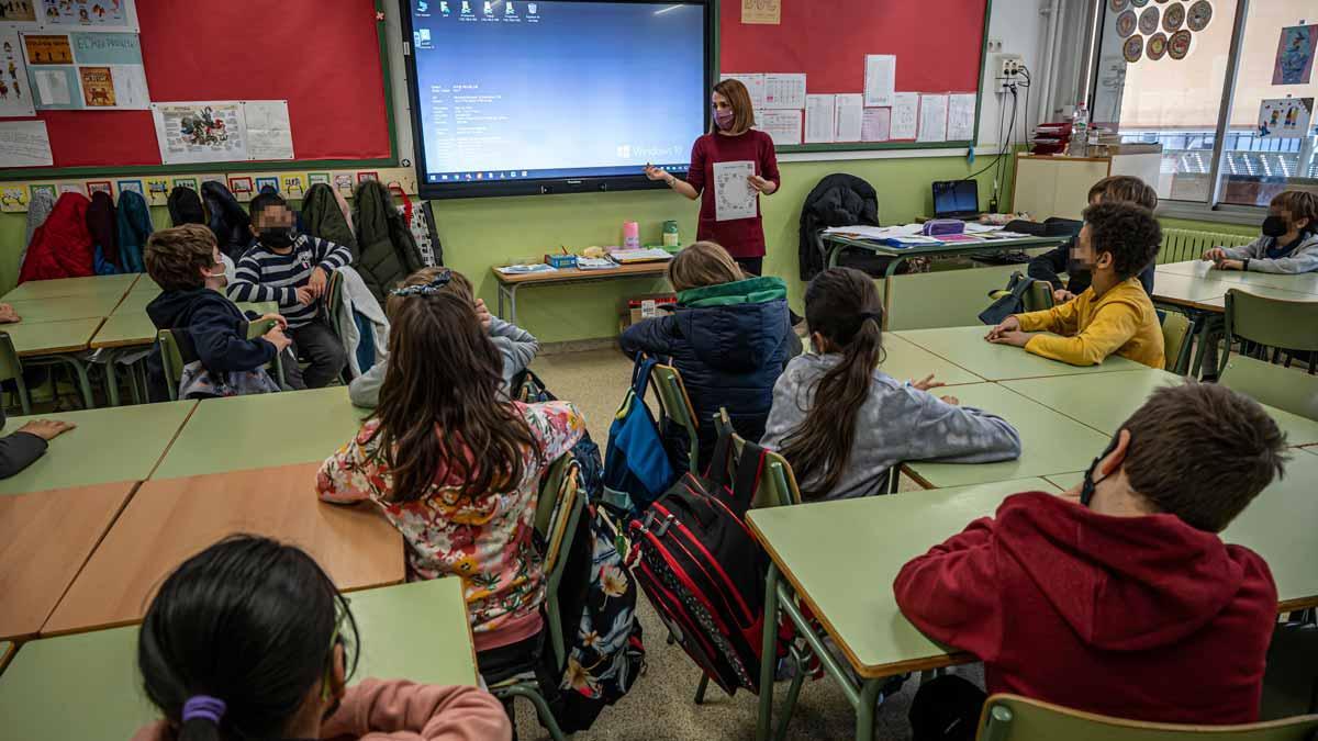 Una aula de la escuela Diputació de Barcelona