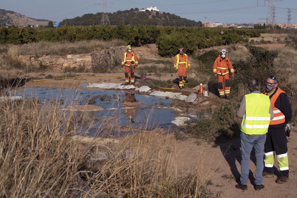 Aparatoso accidente en la A-7 a su paso por Sagunt.