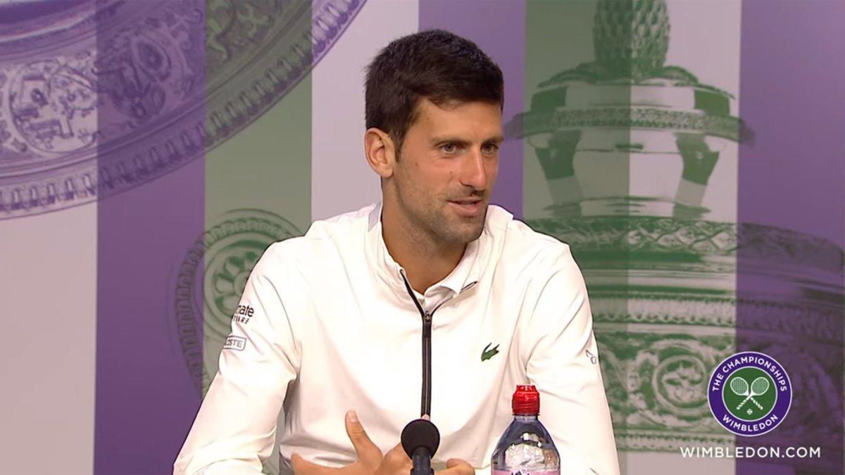 Djokovic, en su rueda de prensa