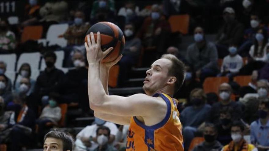 Klemen Prepelic, máximo anotador del partido con 16 puntos ante el Gran Canaria. | MA MONTESINOS