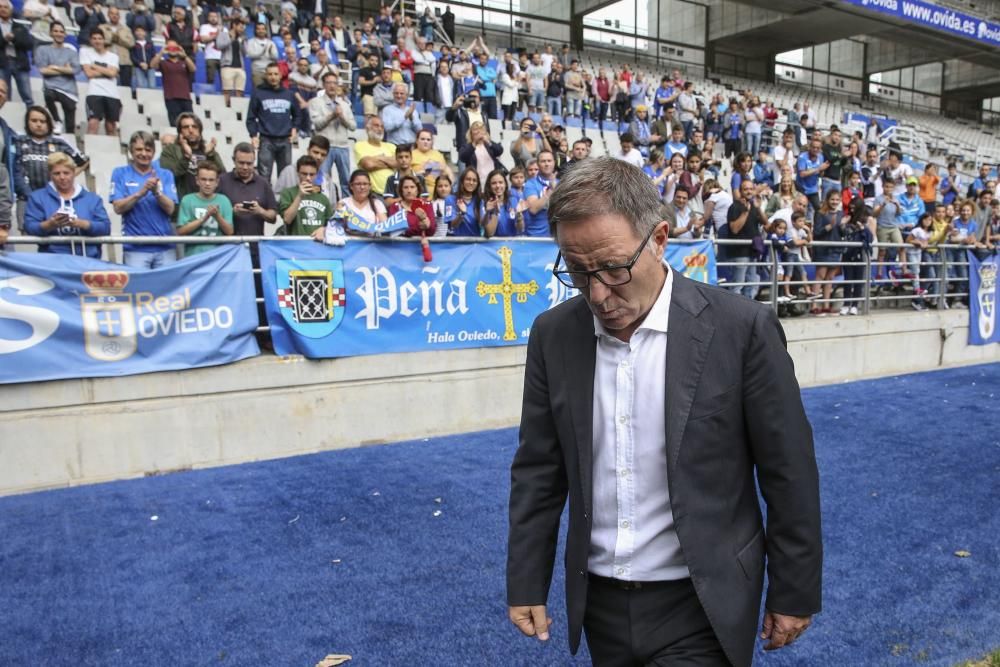 Presentación de Anquela como entrenador del Oviedo