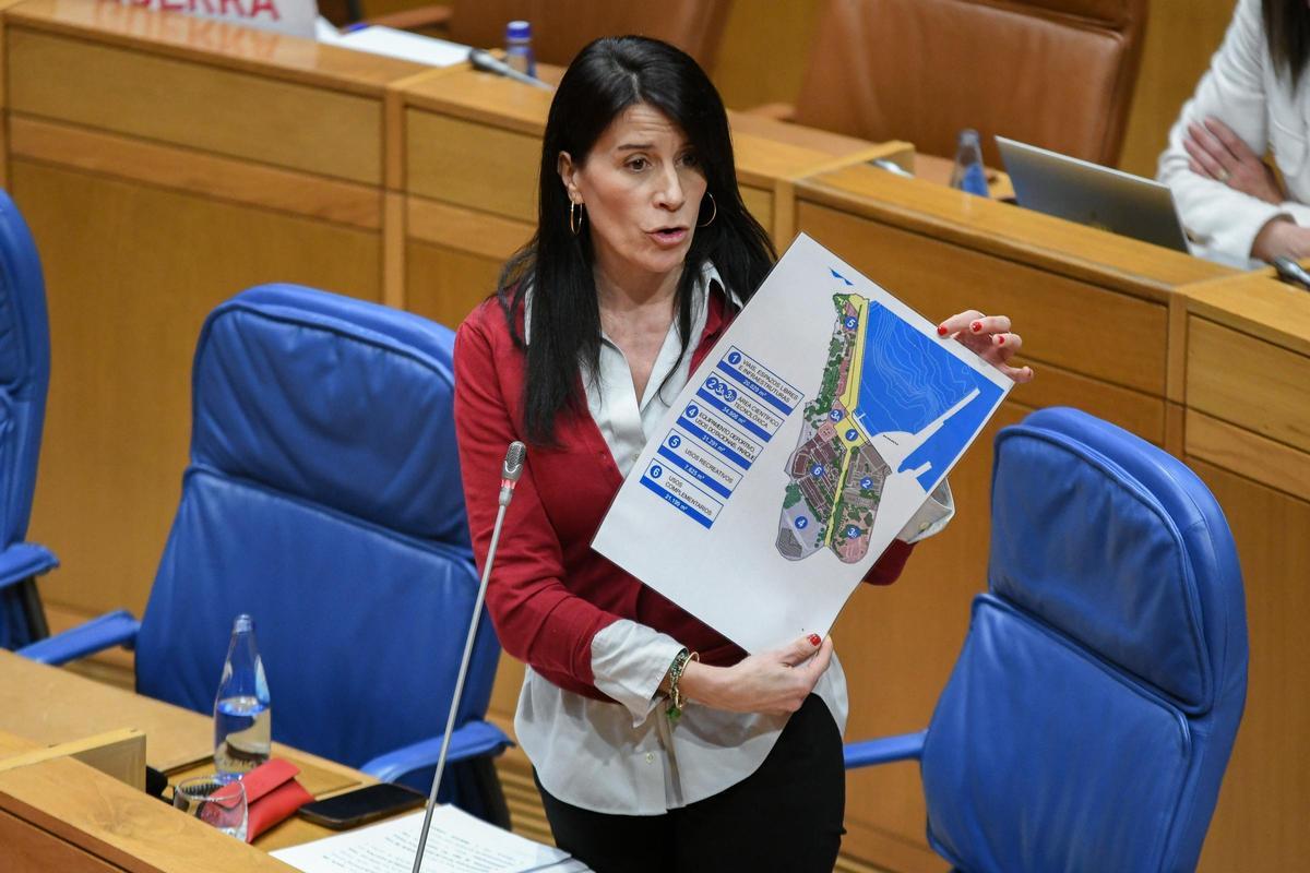 Martínez Allegue, esta mañana, en el Parlamento Gallego.