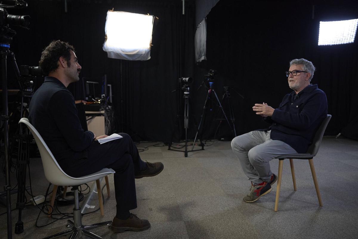 Canut, durante la entrevista