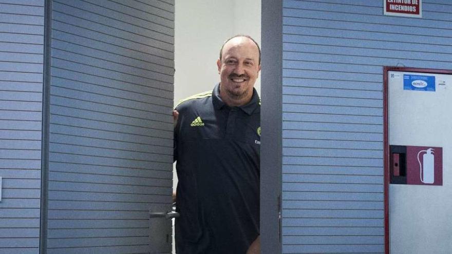 Rafa Benítez, en Valdebebas.