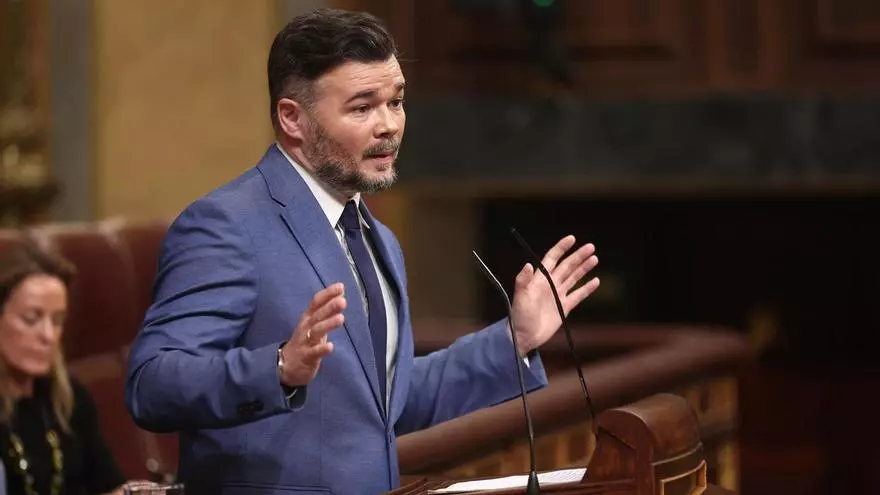 Rufián, al bloque de izquierda en el Congreso: "O hablamos entre nosotros y nosotras o nos vamos al carajo"