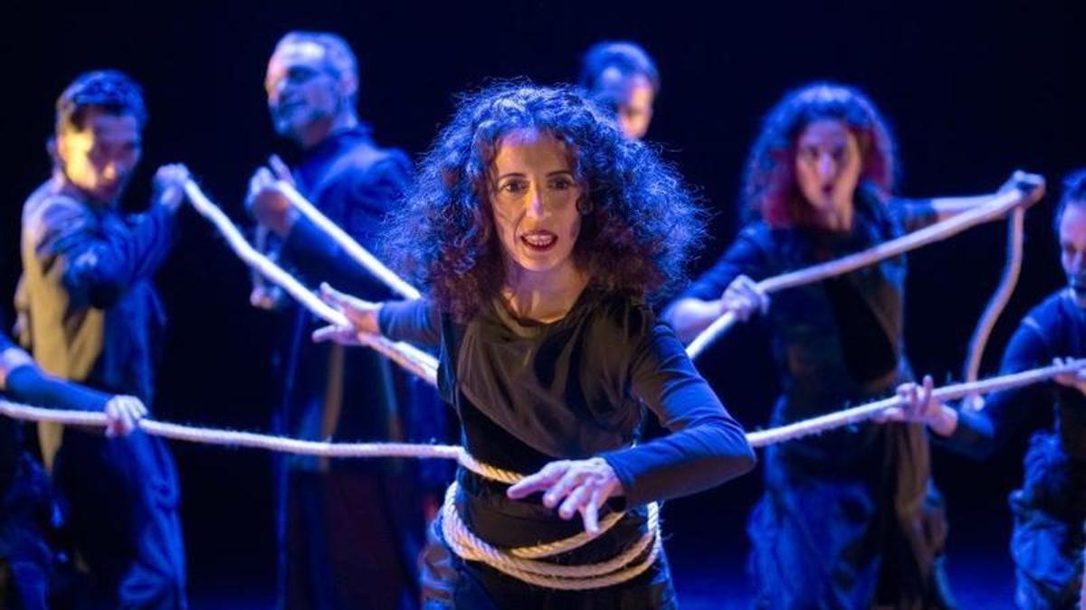 Puesta en escena de 'Antígona, la estirpe maldita'.