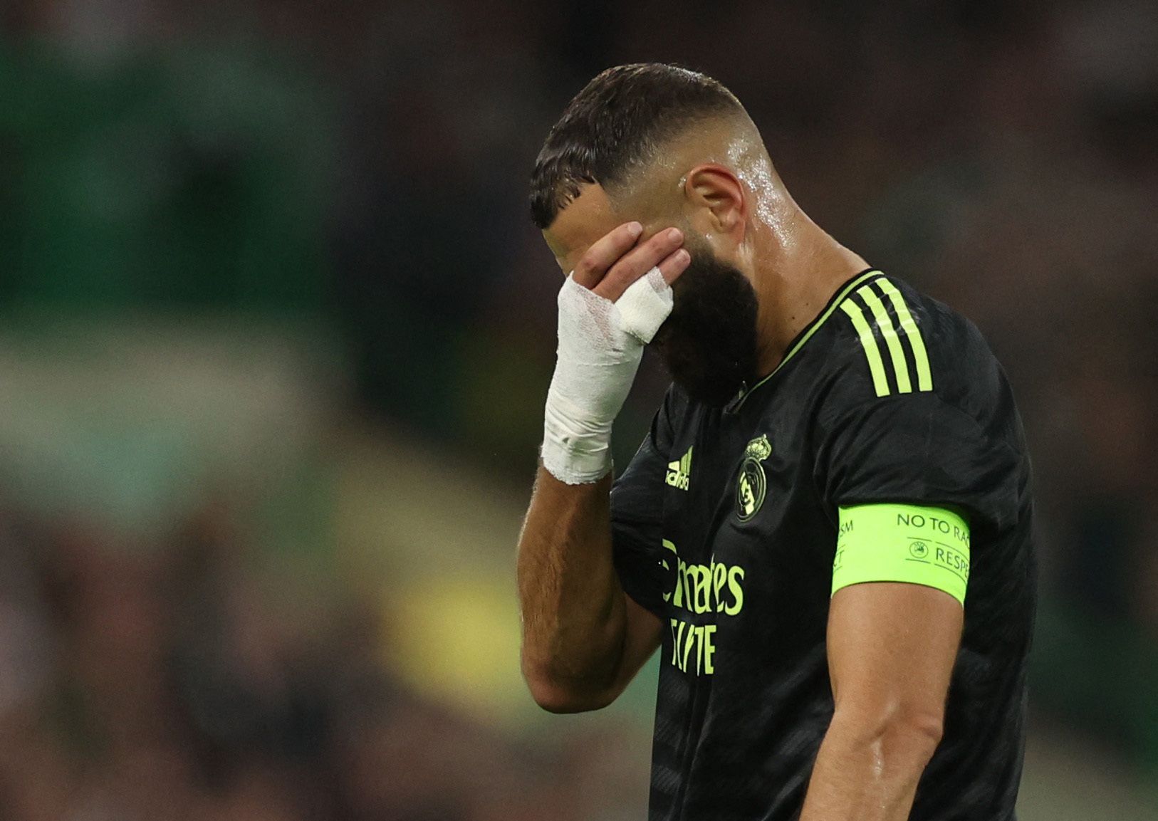 Karim Benzema, en el partido ante el Celtic.