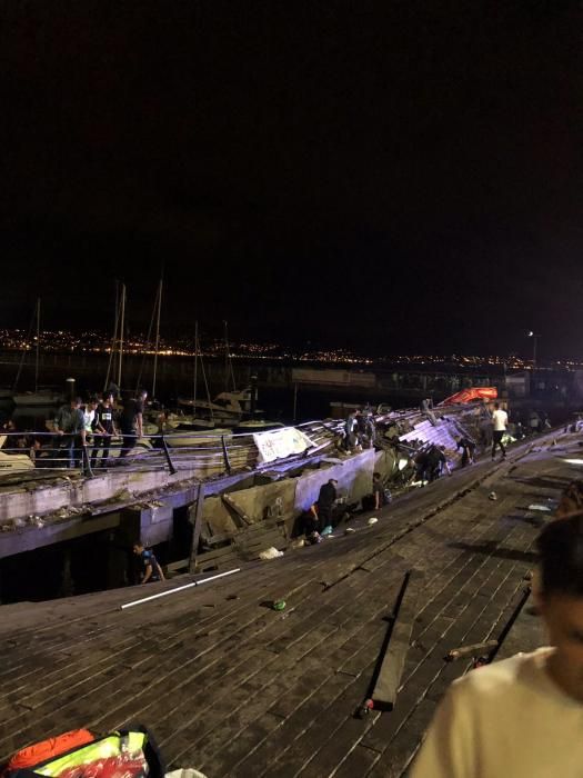 Més de 250 ferits a Vigo en enfonsar-se un moll de fusta en un festival de música