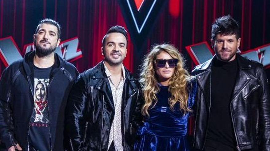 Antonio Orozco, Luis Fonsi, Paulina Rubio y Pablo López.