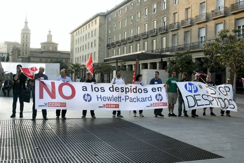 Fotogalería: Manifestación de la plantilla de HP