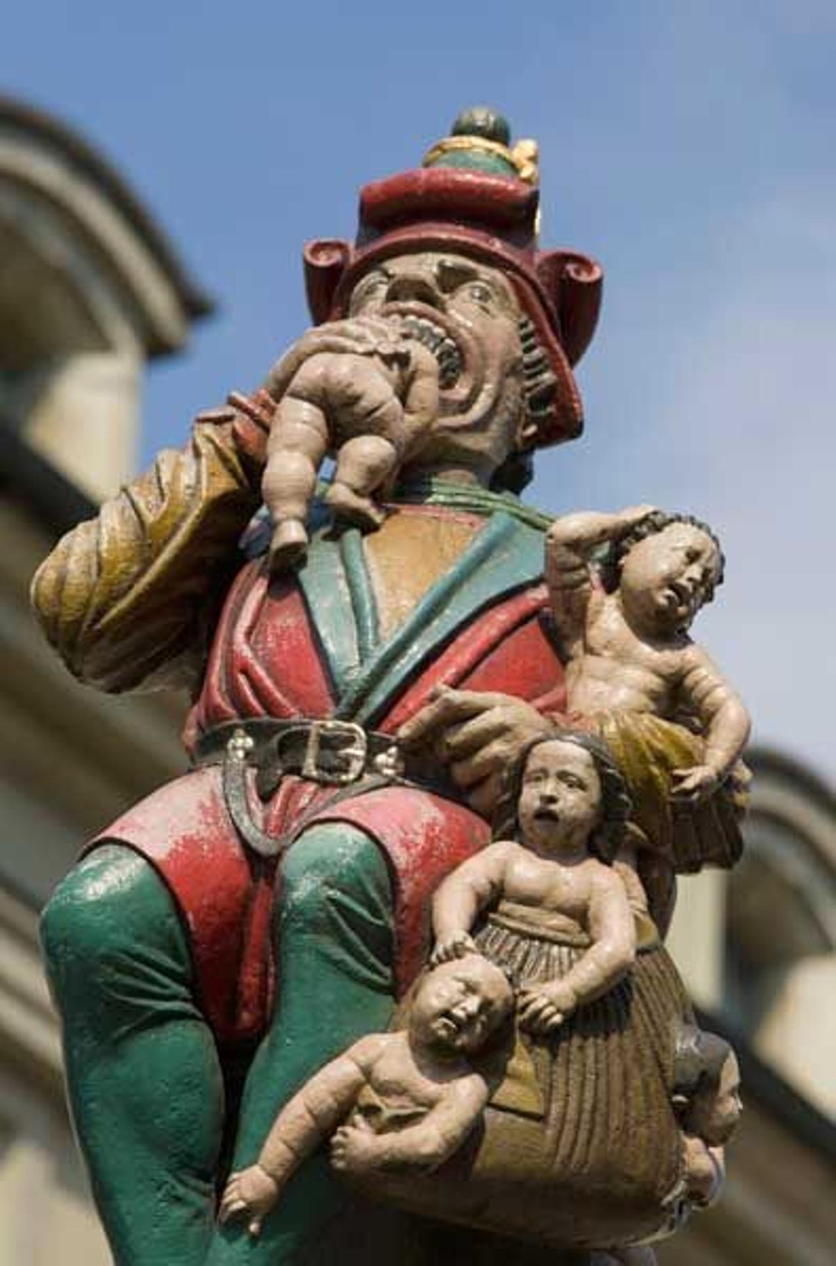 La fuente denominada Kindlifresser (comedor de niños) en Berna fue construida en 1546.