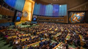 El secretario general de la ONU, António Guterres, durante su intervención en la Cumbre del Futuro.