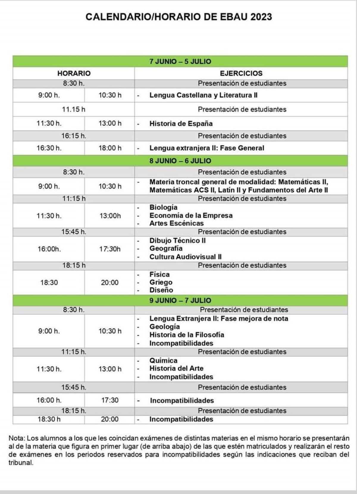 Pruebas y horarios de la EBAU en el IES León Felipe de Benavente. Los exámenes comienzan mañana.