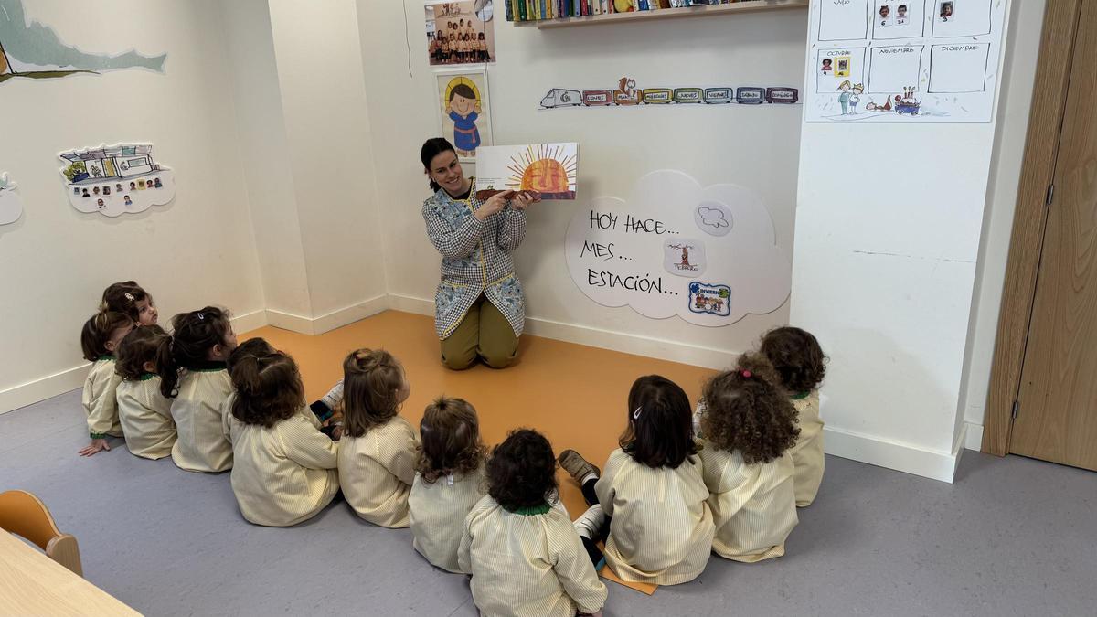 Un grupo de alumnos en una de las aulas del centro