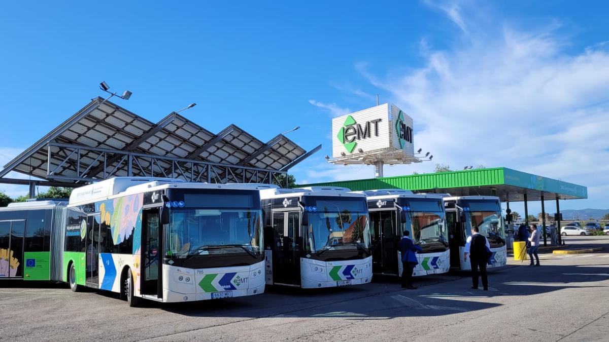 Autobuses de la EMT.