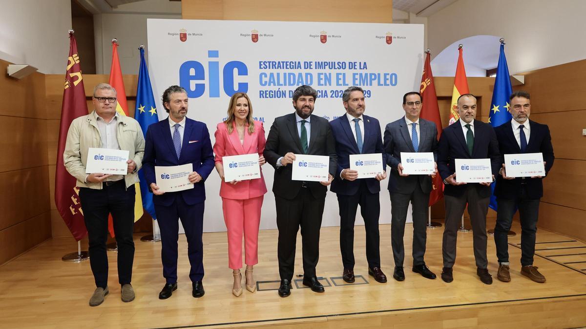 Un momento de la presentación de la nueva estrategia regional de empleo.