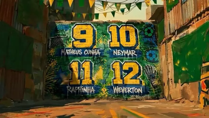 El anuncio animado de Brasil que presenta los dorsales de los jugadores...y da el 10 a Neymar