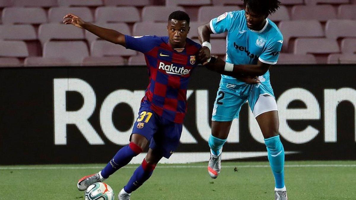 Ansu, en el Barça-Leganés