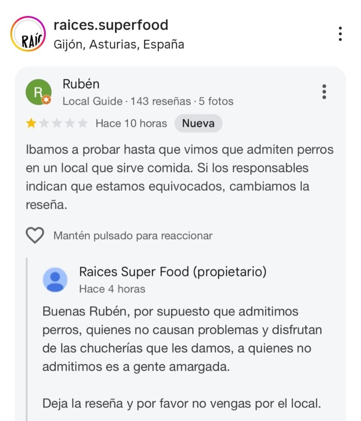 La reseña.