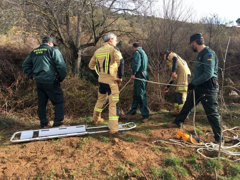 Rescate del pastor fallecido en Codos