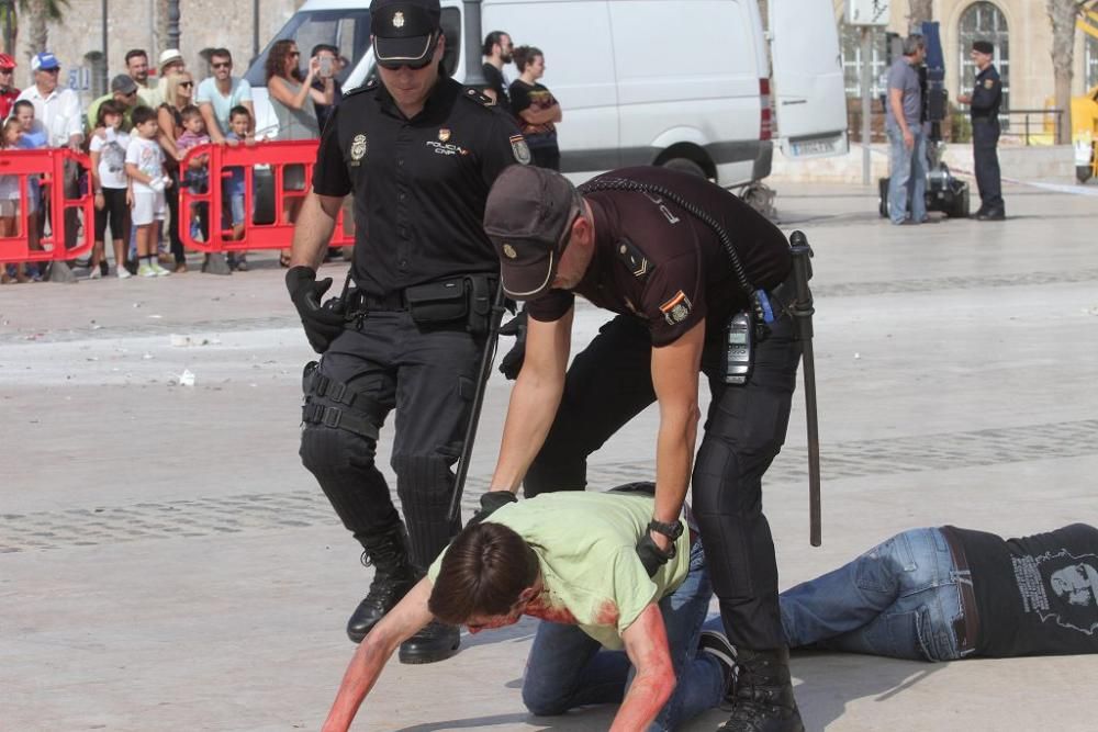 La Policía Nacional celebra su patrón con un simul