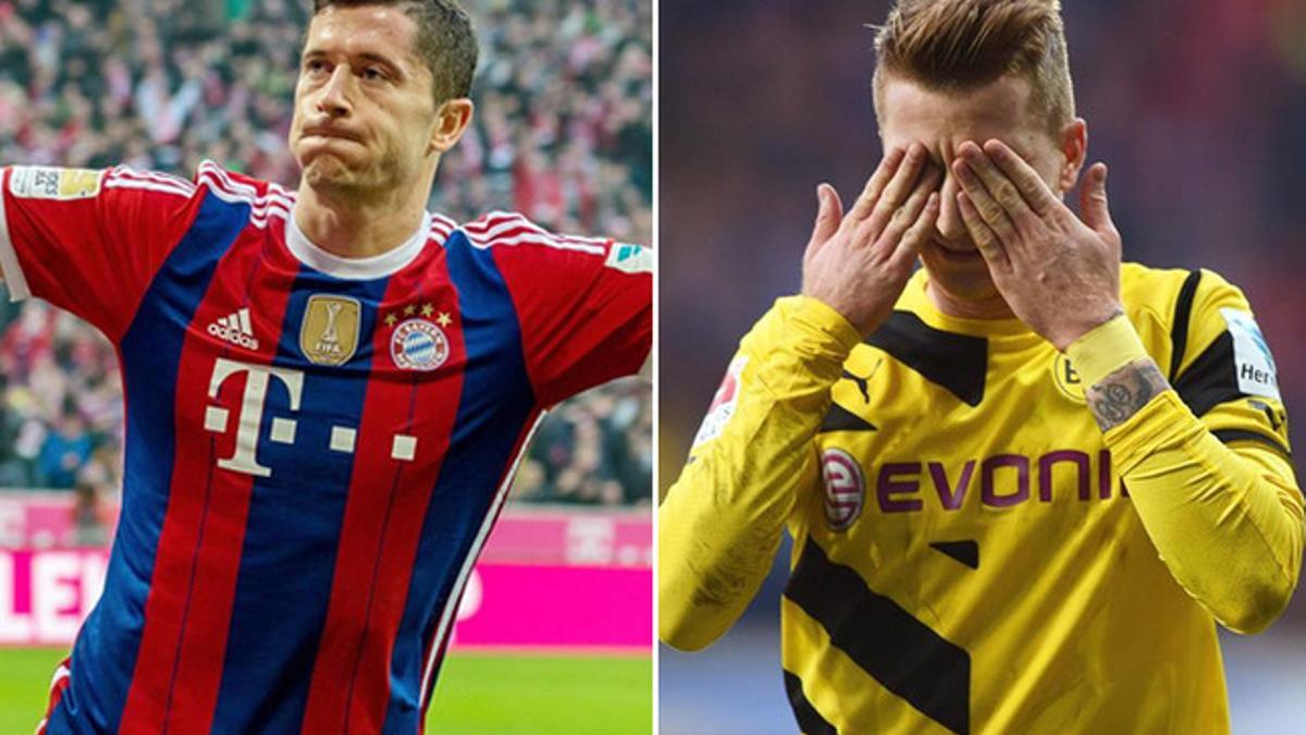 Lewandowski y Reus, cara y cruz de la jornada