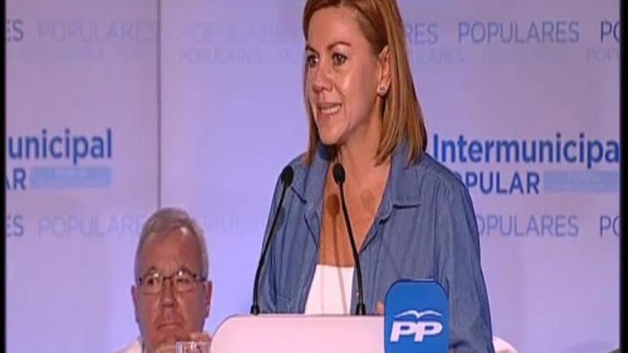 Cospedal dice que el PP está &quot;escandalizado&quot; por la corrupción