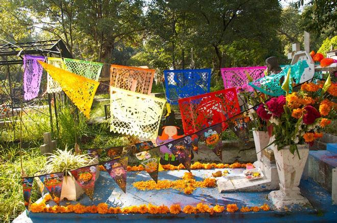 Tumbas en el día de muertos