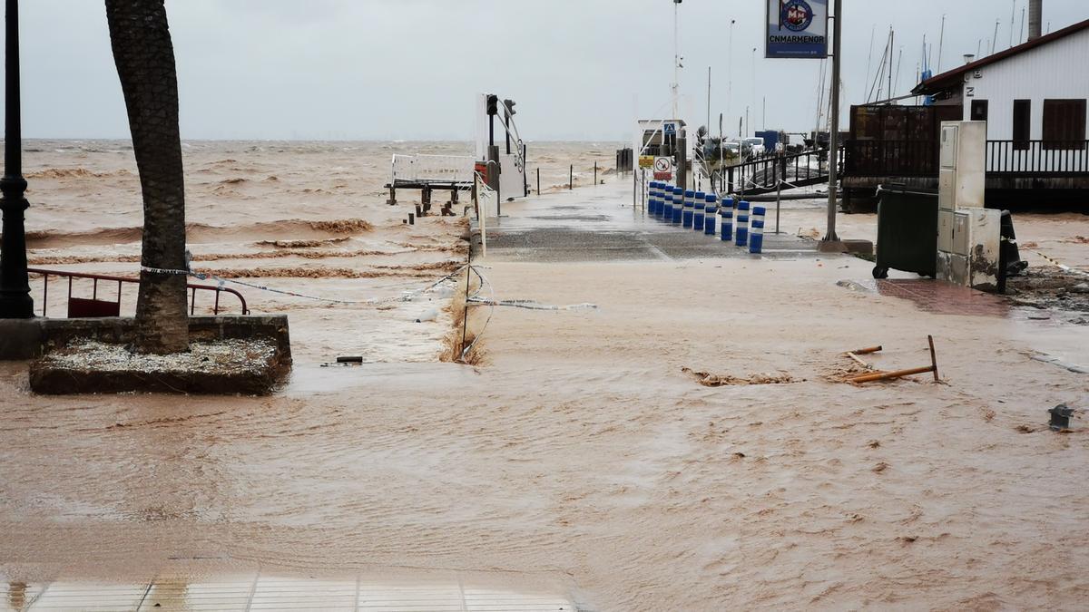 Efectos de la DANA de 2019 sobre la localidad de Los Alcázares.