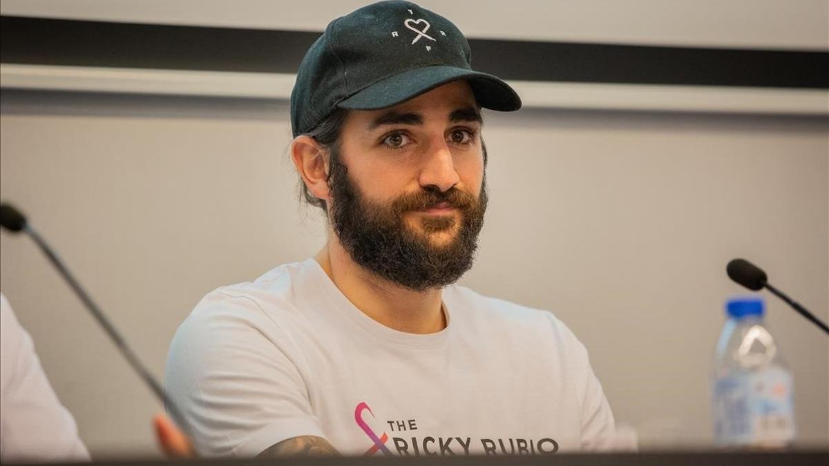 Ricky Rubio, en un acto de su fundación