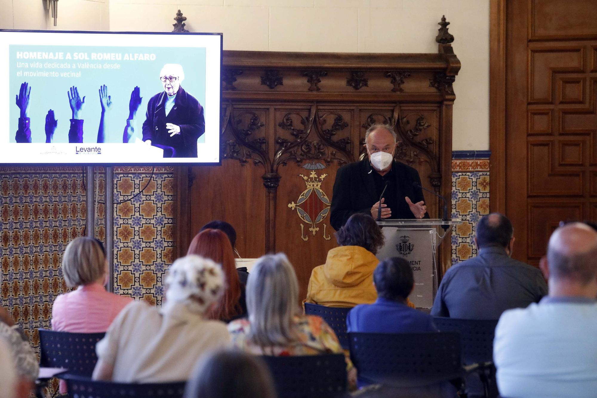 Homenaje a Sol Romeu. Histórica dirigente vecinal