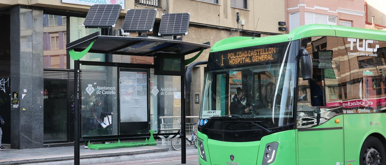 Imagen de un autobús urbano en Castelló.