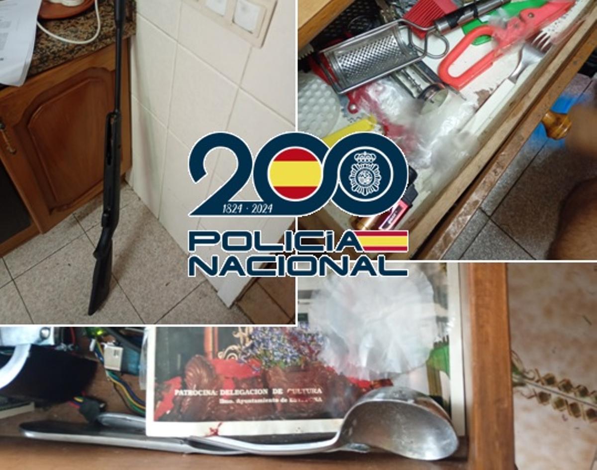 Imágenes tomadas por la Policía Nacional durante los registros.