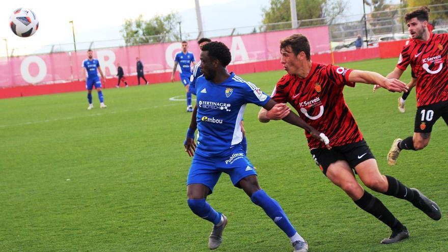 El Mallorca B resiste hasta el minuto 85 ante el líder Teruel (0-1)