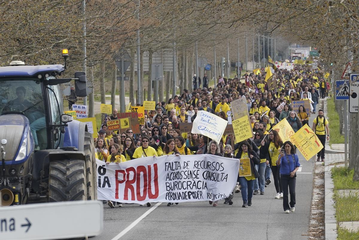 Les imatges de les protestes dels docents