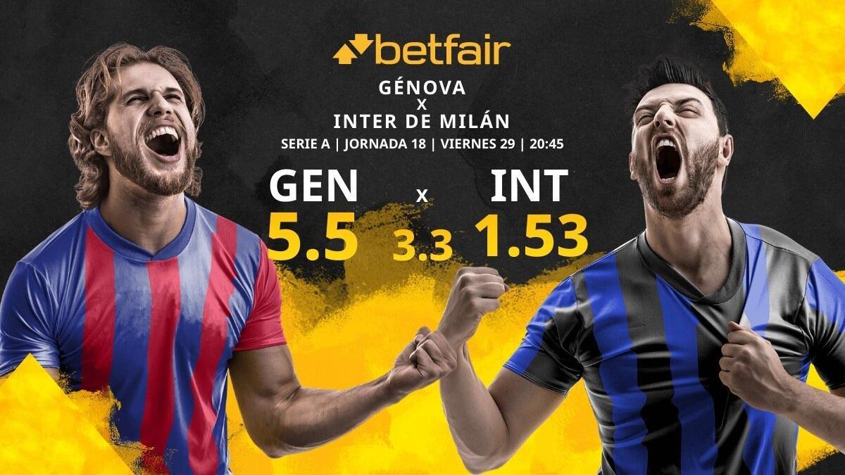 Genoa CFC vs. Inter de Milán: horario, TV, estadísticas, clasificación y pronósticos