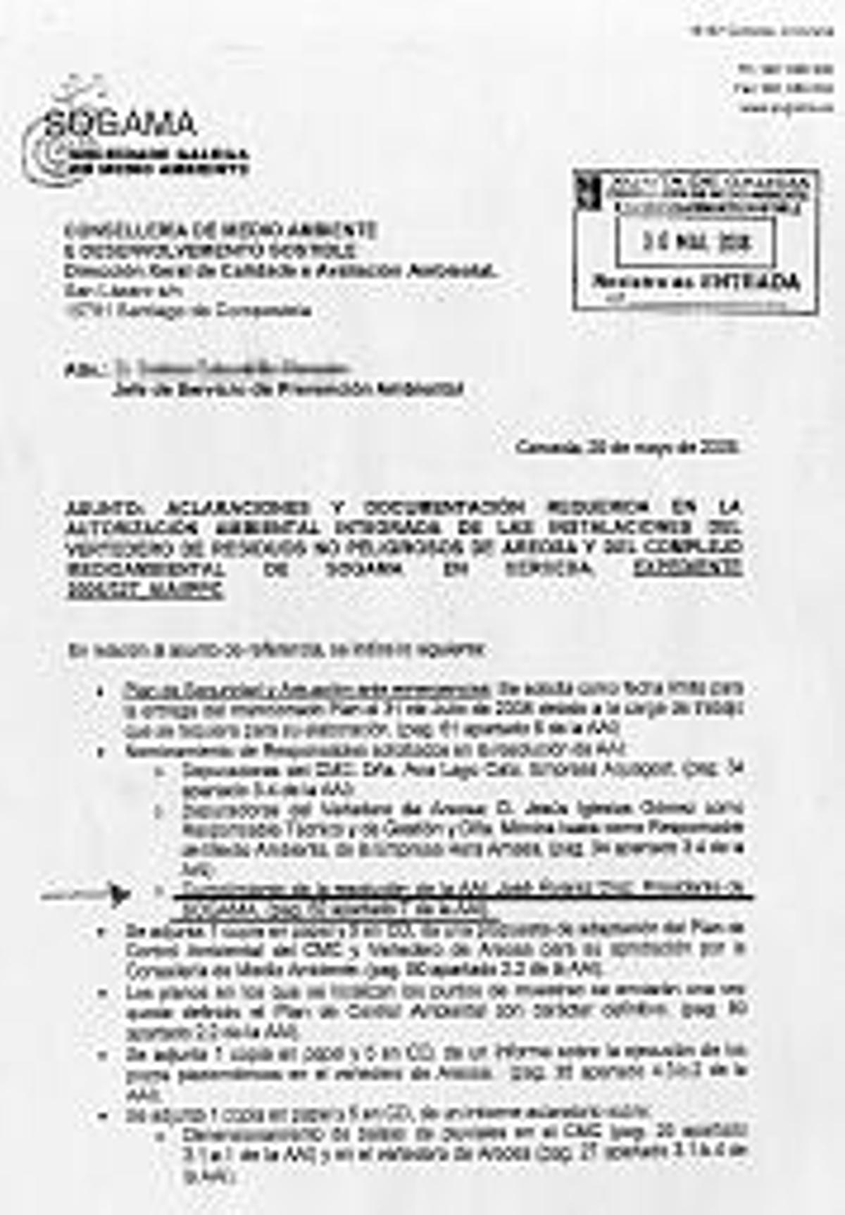 El presidente de Sogama es el encargado legal de que no haya vertidos al río