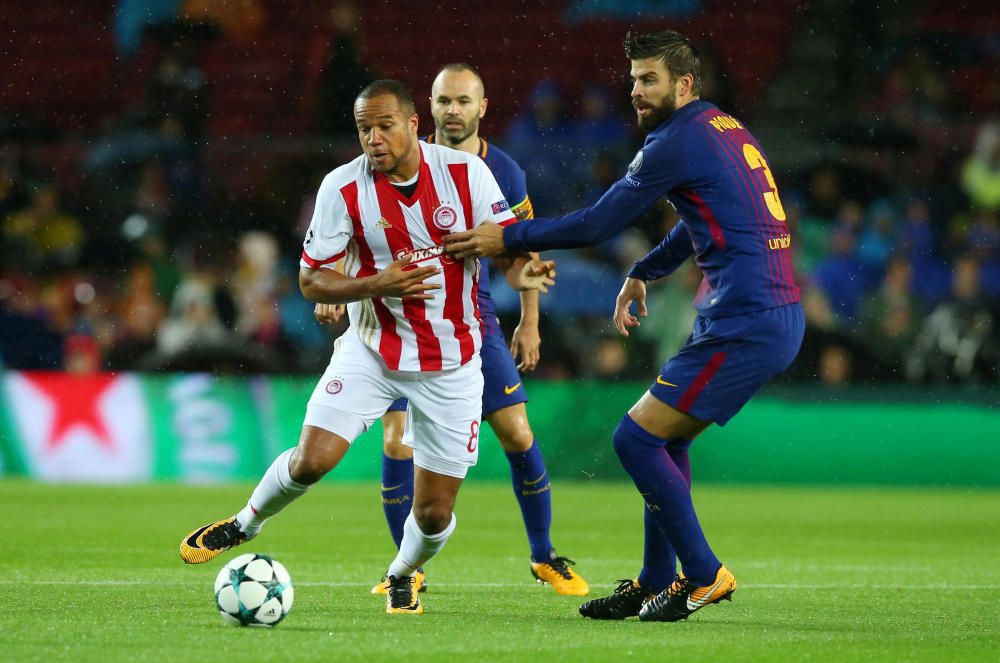 Imatges del partit de Champions Barça-Olympiakos.