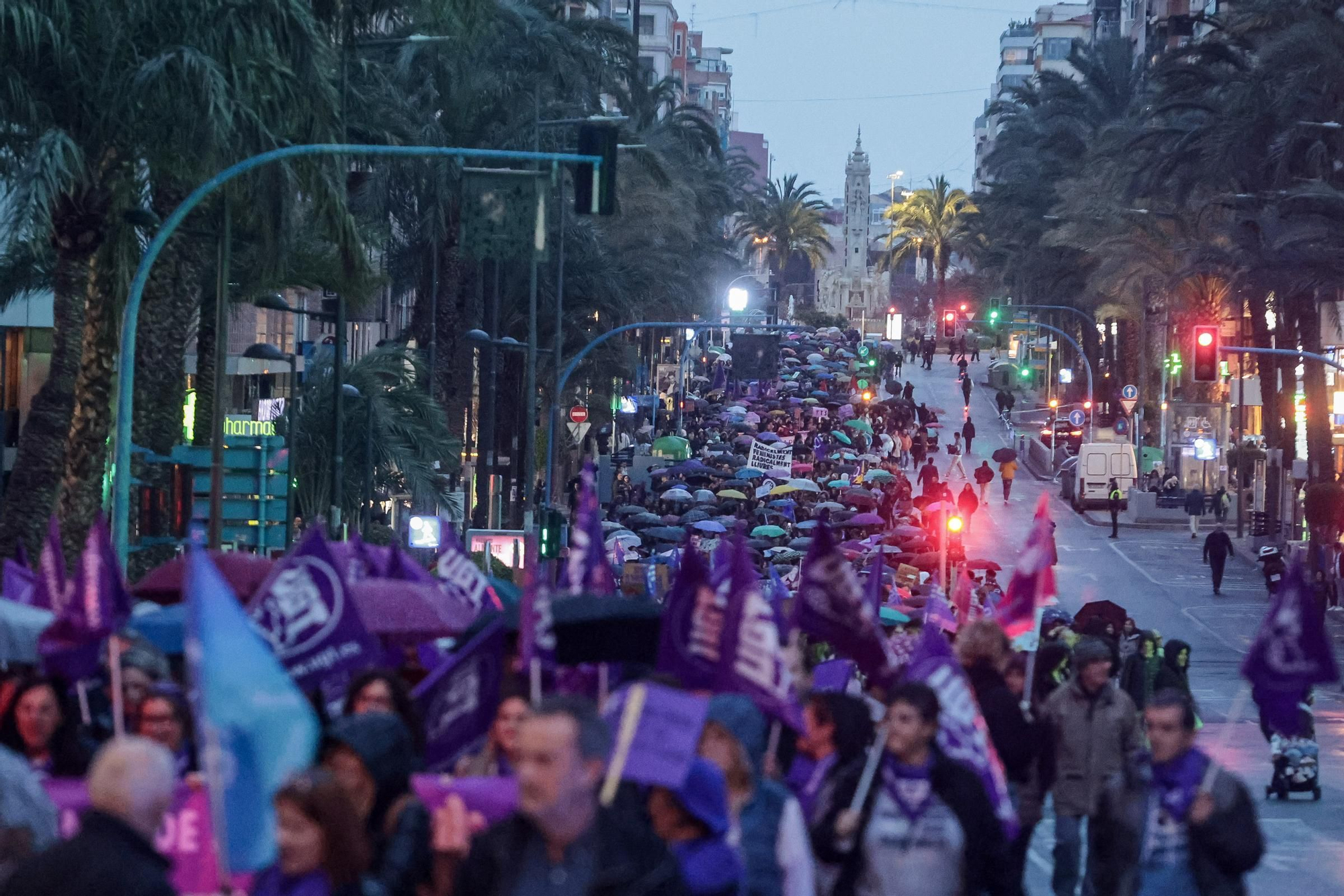 Marcha 8M en Alicante, día de la Mujer