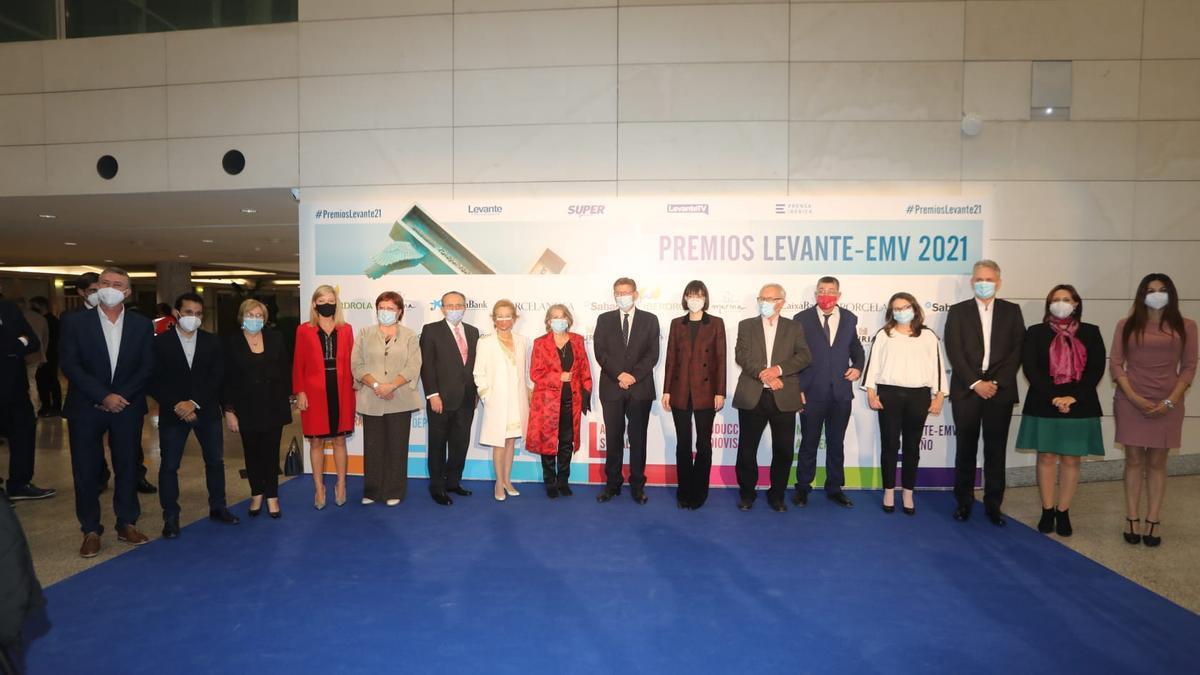 Todos los asistentes a la gala de los premios Levante-EMV-Prensa Ibérica 2021