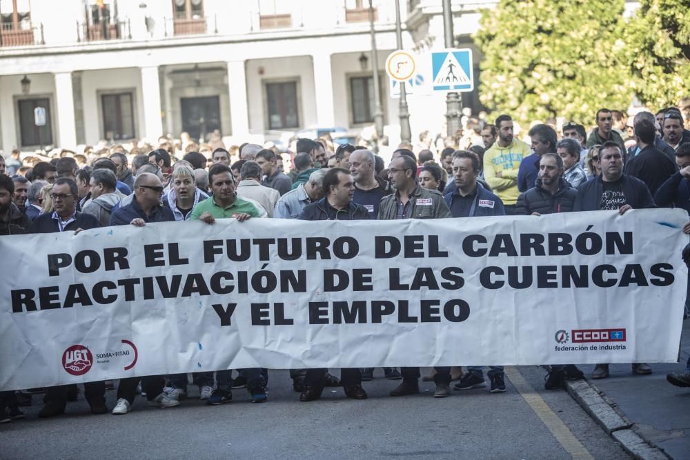 Concentración de sindicatos mineros en Oviedo