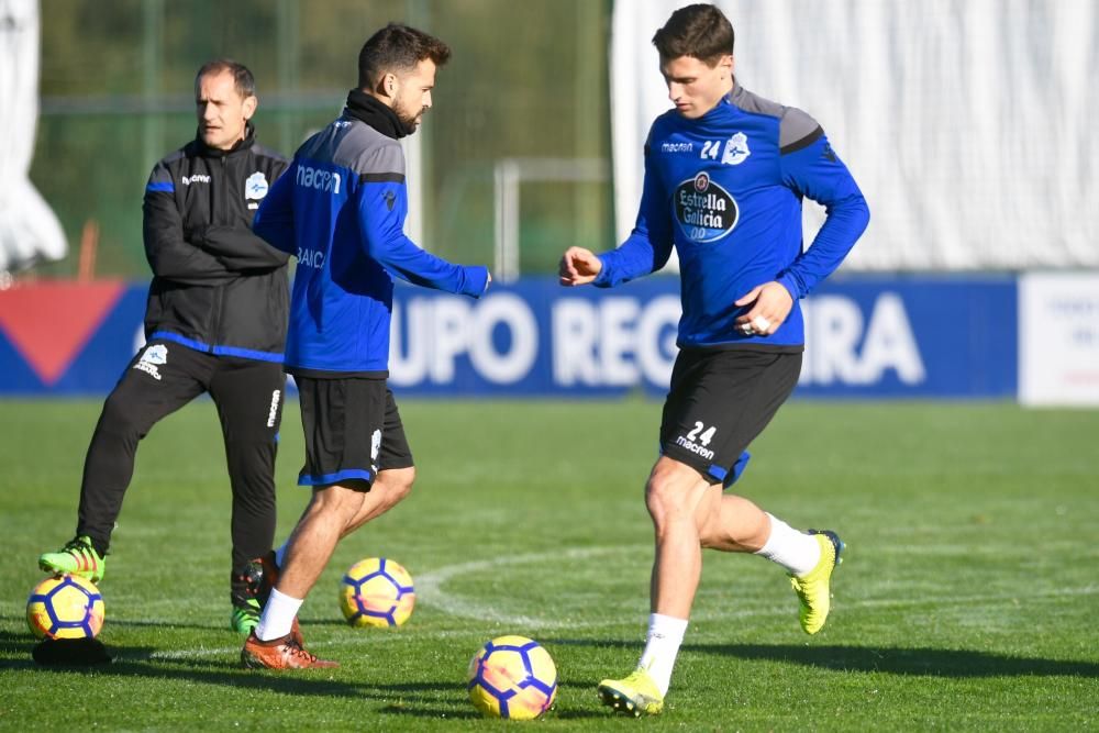 Cristóbal prueba a Valentín, con Juanfran de baja