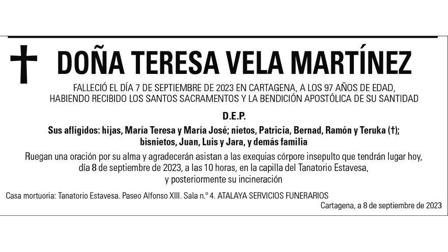 Dª Teresa Vela Martínez