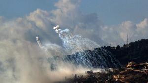 Bombardeos de Israel en la localidad de Kfar Kila, en el sur del Líbano.