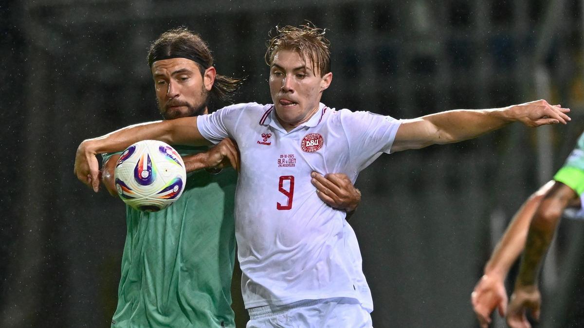 Hojlund, en racha también con Dinamarca