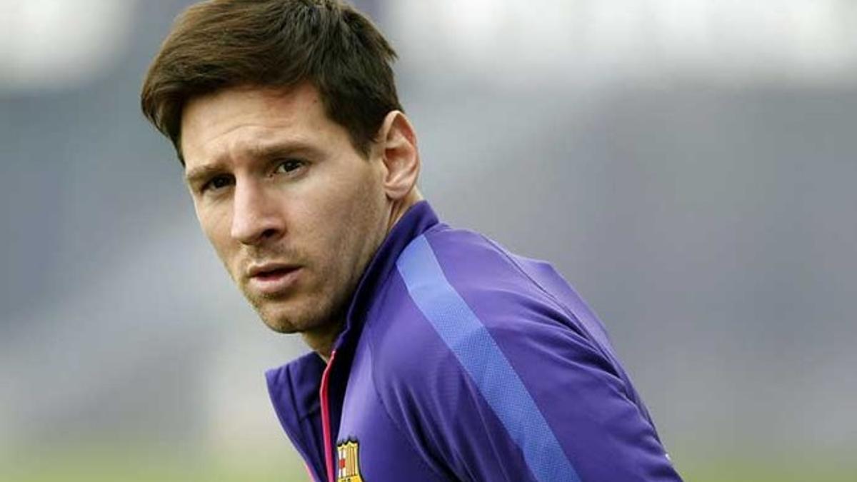 Leo Messi durante una sesión de entrenamiento del FC Barcelona