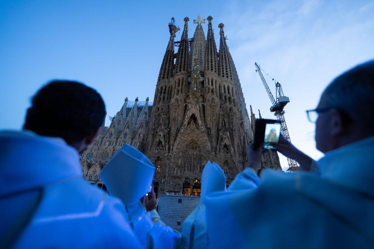Barcelona. Sagrada familia, en al misa solemne realzada por el papa León XIV.  10 de junio de 2026. Sociedad. AUTOR: ZOWY VOETEN