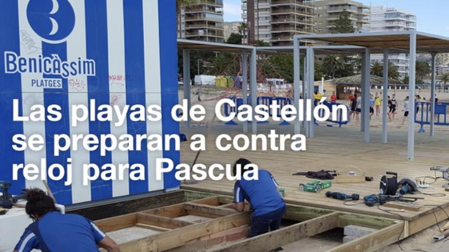 Las playas de Castellón se preparan a contra reloj para Pascua