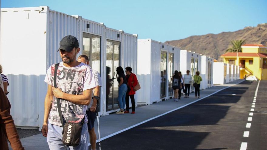 Casas - contenedor del volcán de La Palma: al menos cinco de ellas están en alquiler